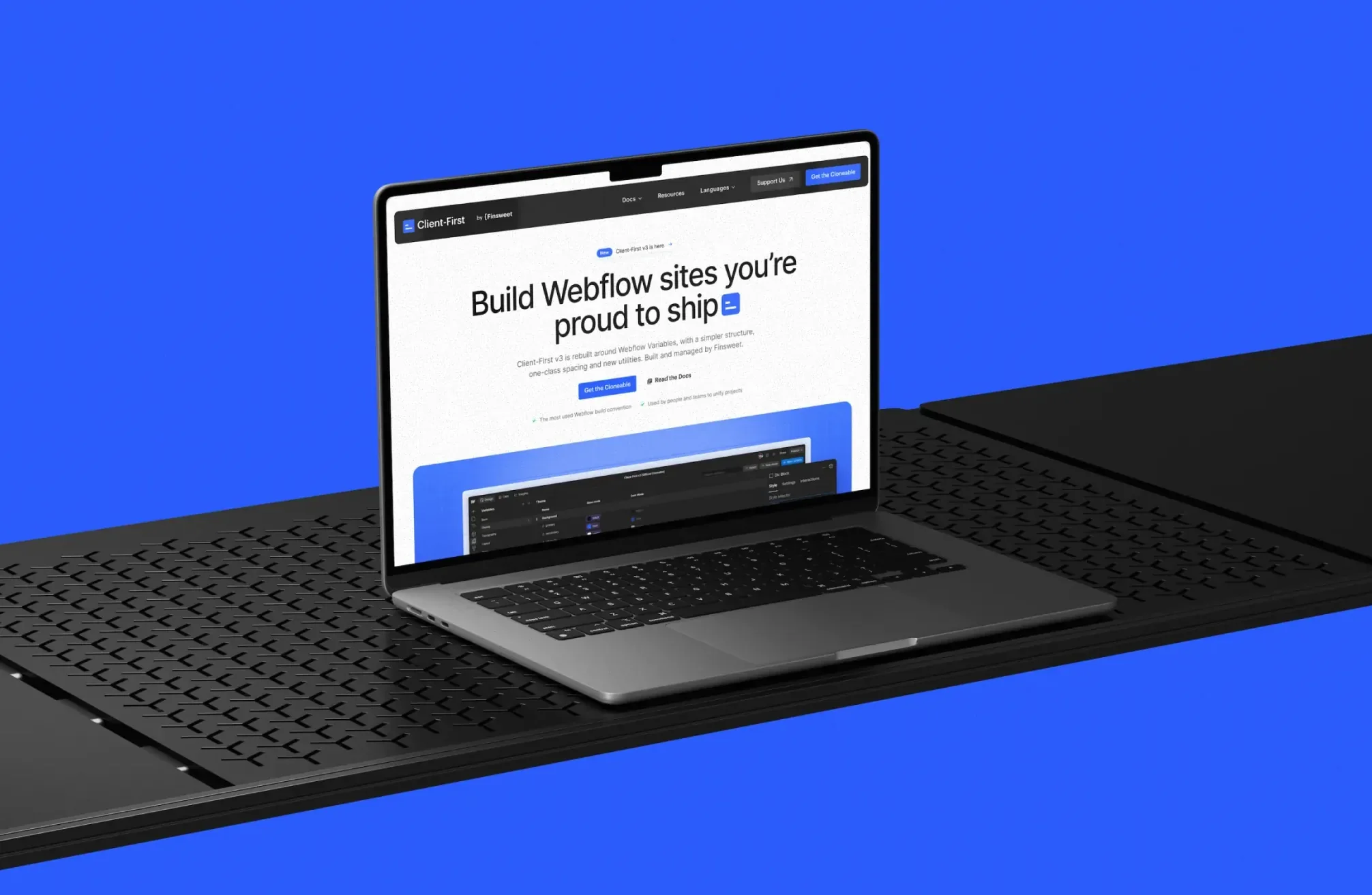 Client-First v3: the launch page for the most used Webflow framework.