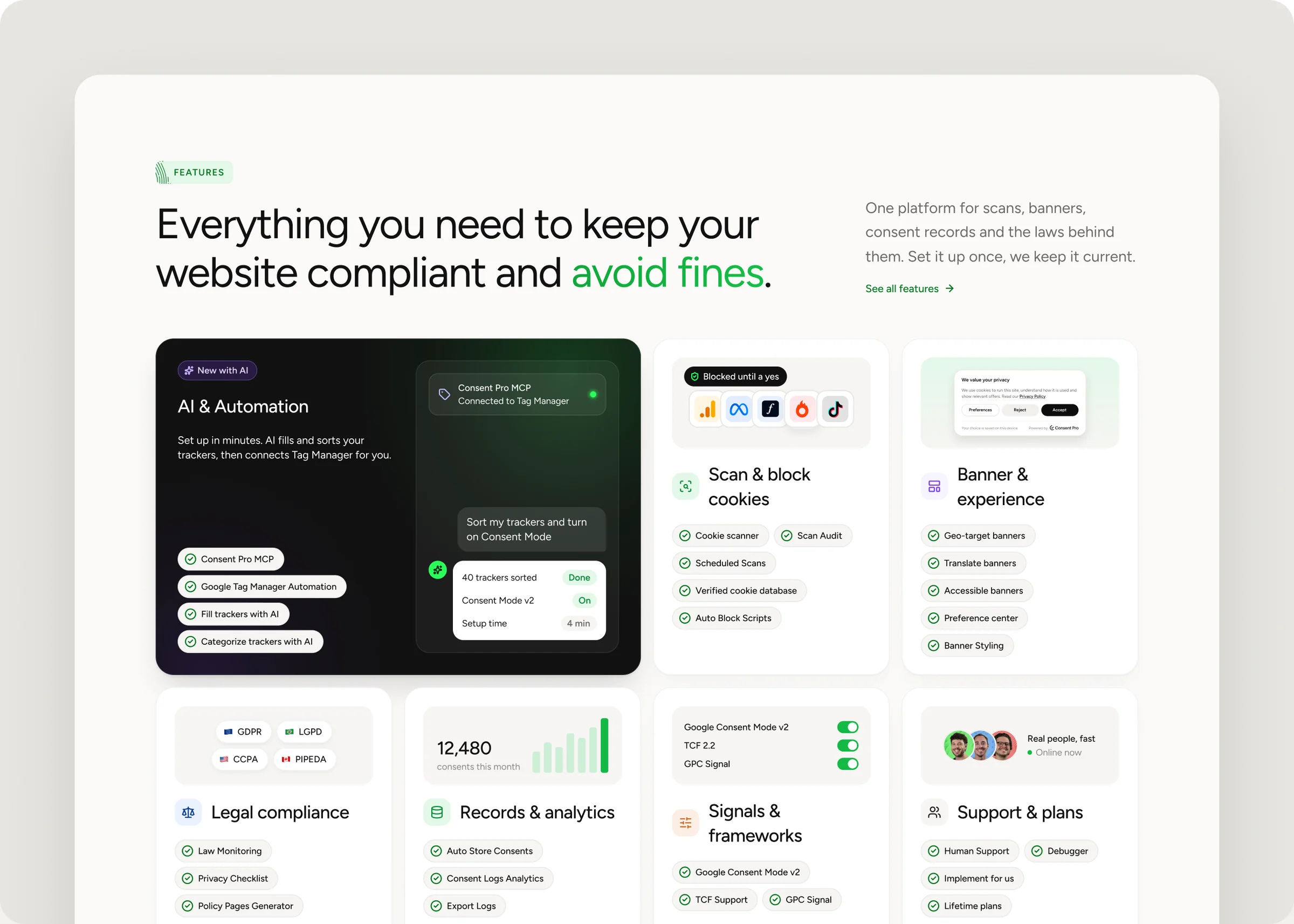 Everything a site needs to stay compliant, in one place.